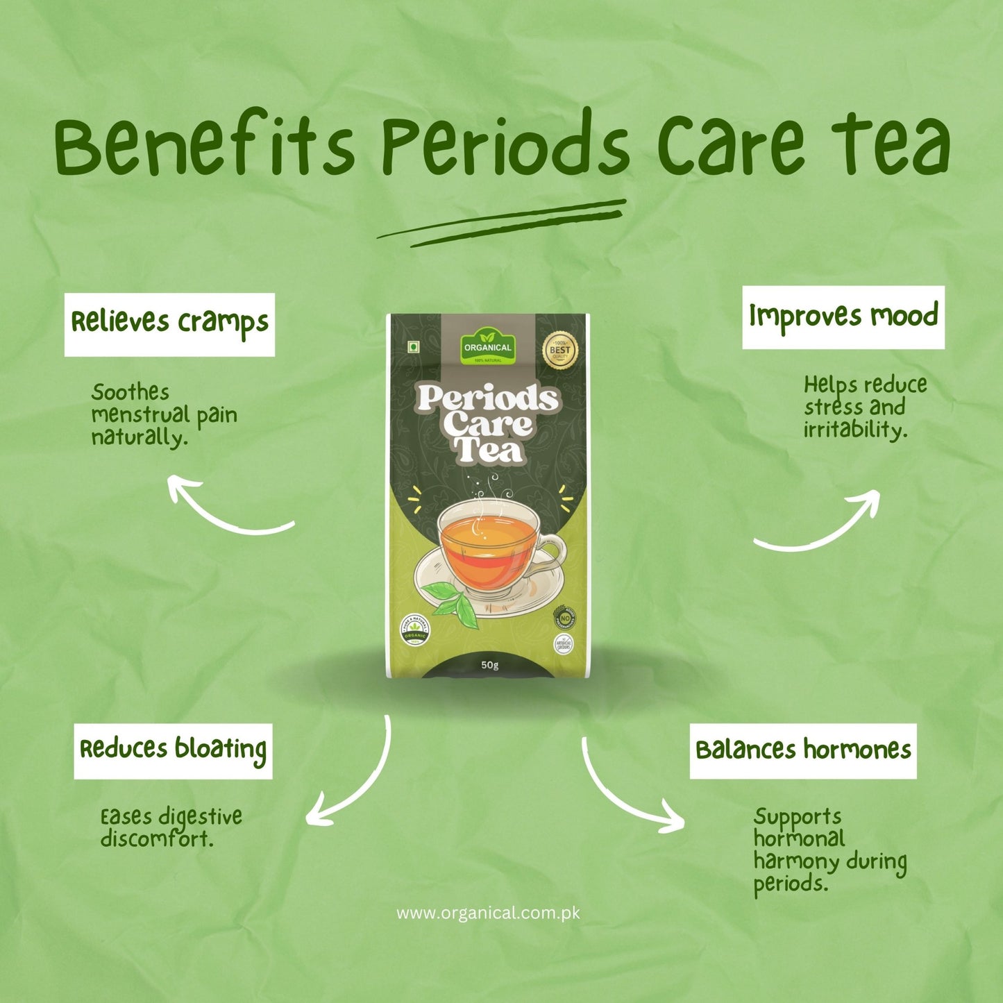 Buy PCOS Tea in Pakistan – 100% Natural Hormonal Balance Support